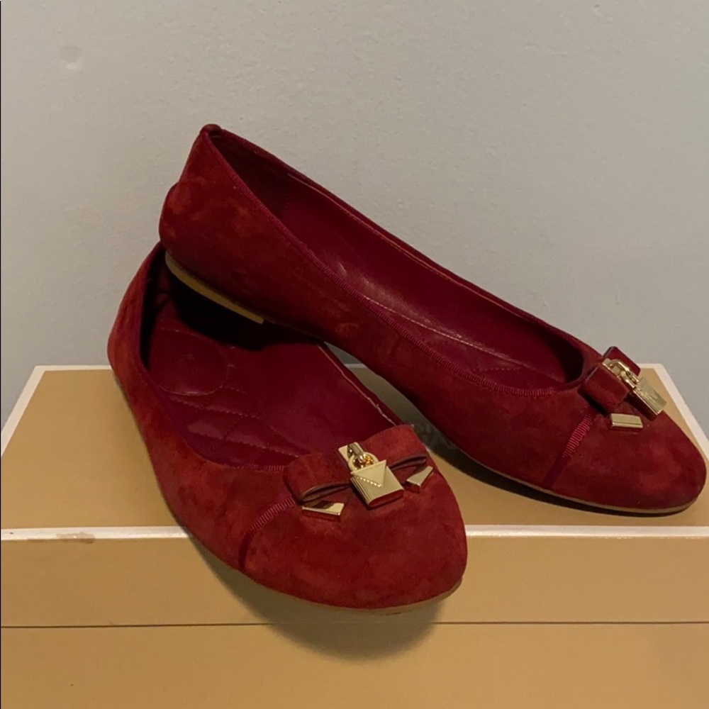 MICHAEL KORS Red Alice Ballet Flats (8.5M)